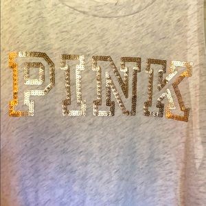 Victoria Secret Pink tank with Rose Gold Sequins!